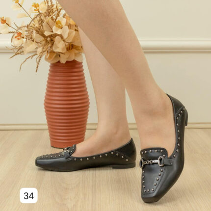 Mocassin Analice Napa Preto